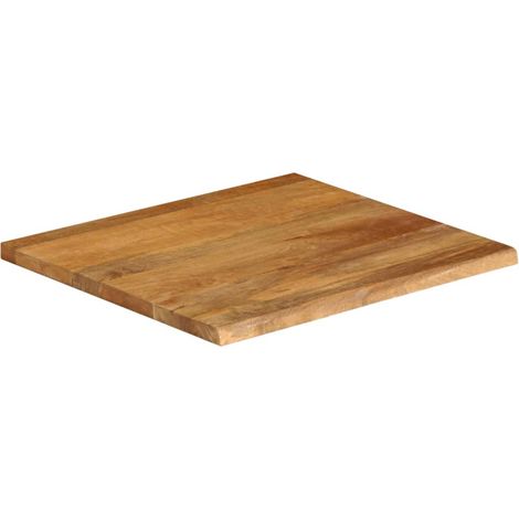 Dessus de table  Dessus de bureau  Plateau de table à bord vivant 80x80x2,5 cm bois massif manguier (1/5)