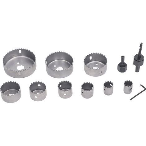 Kit de 12 scies cloches bimétalliques pour le travail du bois, robustes et durables, avec étui de transport pour métaux, bois et plastique. (1/5)