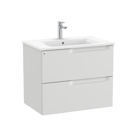 MUEBLE 700MM ALEYDA 2 CAJONES + LAVABO GRIS PIEDRA