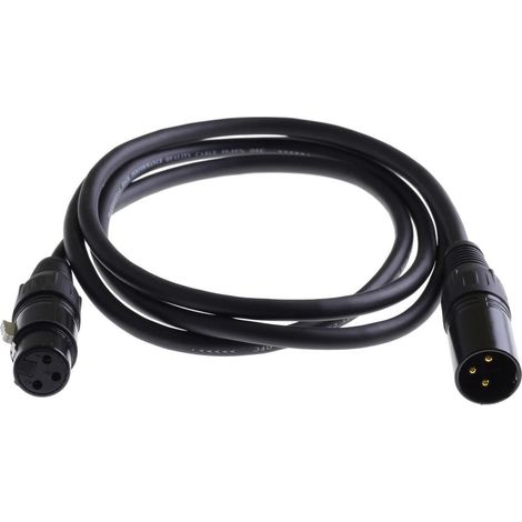 Microconnect PRO XLR cable 3m, AWG24, OFC, Balances, shielded, PVC, OD6,0mm, black cable de audio