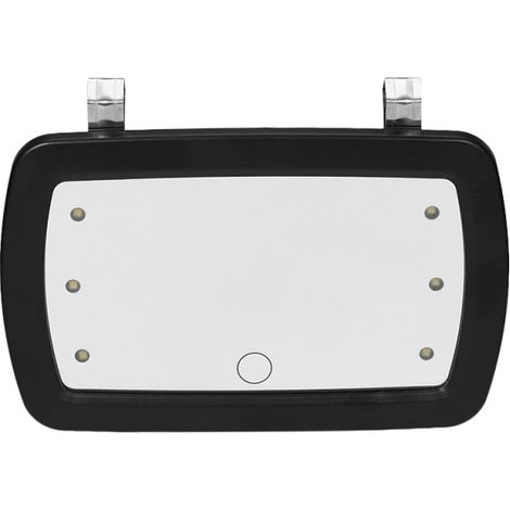 Miroir de pare-soleil pour voiture, miroir cosmétique avec protection solaire, miroir de courtoisie et six lumières LED. (1/5)