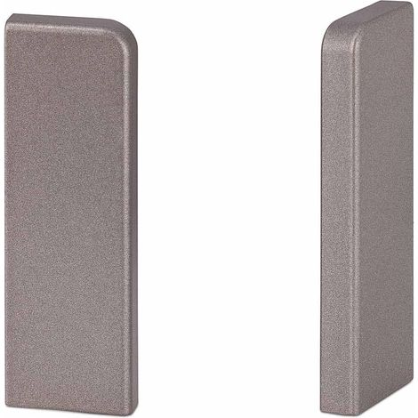 KGM Endstücke Sockelleiste Modern Edelstahl Optik 16 x 58 mm