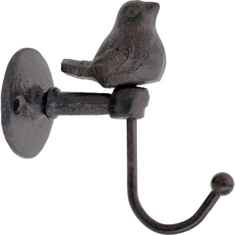Signes Grimalt Perchero Novedad  Percha Pajaro 1 Pomo Novedad Negro 10x5x10cm 39818