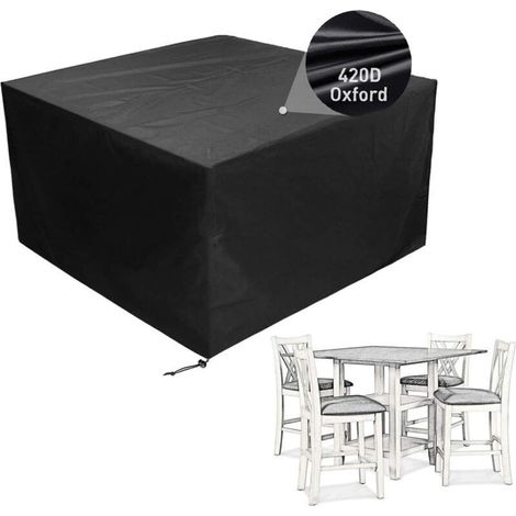 Vtizikl patio furniture cover waterproof outdoor sectional sofa set covers, outdoor rectangle table and chair set covers, dust proof furniture protective cover, carré 135x135x74cm Crezuo (1/4)