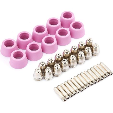 Rosvola 90 teil/satz Plasmaschneider Schneidbrenner Elektrode Düsen Tip Zubehr, Elektroden Düsen-Kit, für Plasmaschneidbrenner (1/5)