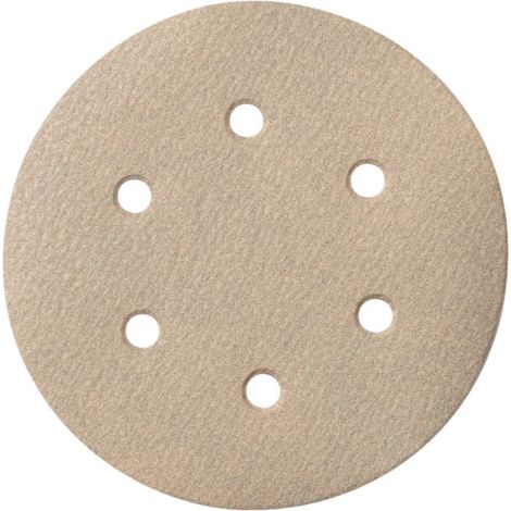 25 feuilles abrasives auto-agrippantes 150 mm, P 120, série « professional », pour peinture, vernis, mastic, pour ponceuse excentrique, corindon, avec revêtement de stéarate metabo 25 pièces (1/2)