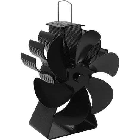 Ventilateur de poêle à bois 6 pales silencieux résistant aux hautes températures fonctionnant à la chaleur pour insert et cheminée (1/5)