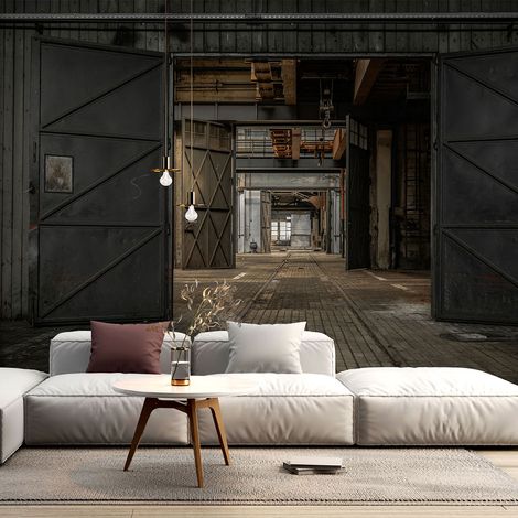 Papier peint panoramique - Usine industriel - 130 cm x 87 cm (1/4)