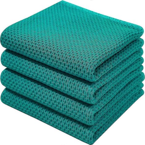 Lot de 6 torchons de cuisine en coton 100% éponge, ultra-absorbants, avec passant de suspension pour sécher la vaisselle (1/5)