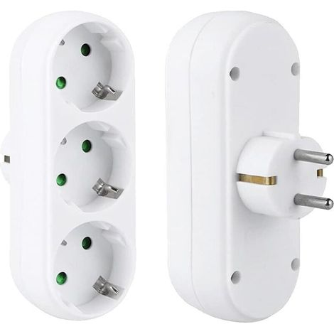 Adaptateur secteur, prise murale, prises portables, bureau, maison, voyage, blanc