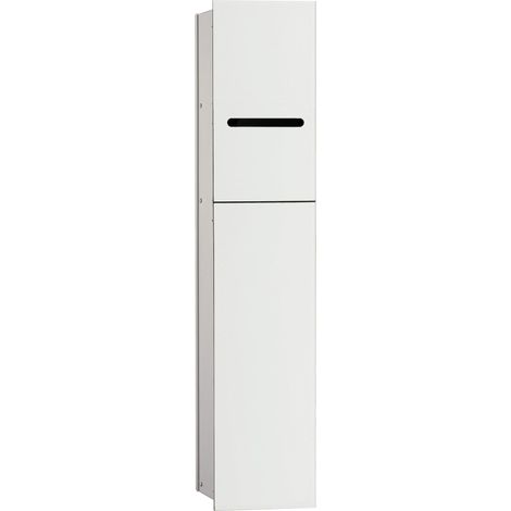Module WC - modèle encastré, porte-papier, 1 porte avec fente, charnière de porte à gauche, 975427451, Couleur: Aluminium/Optiwhite (1/5)