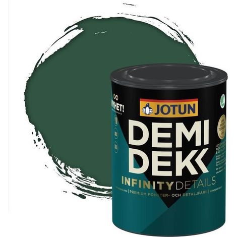JOTUN - Peinture Bois, Lasure Opaque Satinée - RAL 6028 - Vert Pin - 0,75L (1/2)