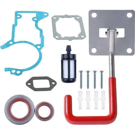 Gasket Set Kit  Garage Hooks - Fuel Filter with Oil Seals Fit STIHL FS87 FS90 FS100 FS110 FS130 HT100 HT101 KM100 KM90 HL90 HL95 HL100, Heavy-Duty Utility Adjustable Hooks for Wall Storage (1/5)