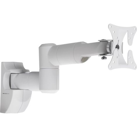 Support Mural à Bras pivotant pour TV 19" à 28", Double Pivot, VESA Max de 100 x 100, Blanc PB126 (1/5)
