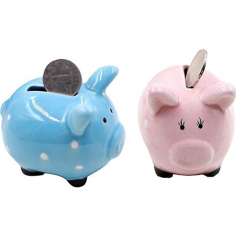 Boîte de rangement en céramique pour économiser les pièces de monnaie (1/3)