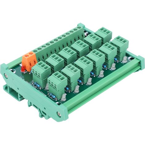 Bornier 3 fils 12 canaux pour carte d'acquisition sur rail DIN, commande par interrupteur NPN PNP KP12LGtherC (1/5)