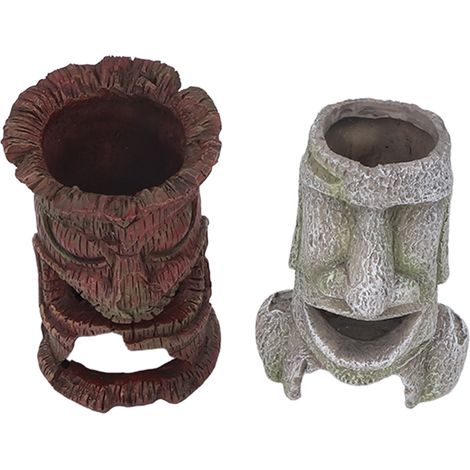 Lot de 2 décorations décoratives pour aquarium, style européen, en résine non toxique et sans danger pour les poissons. (1/5)