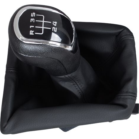 Skoda Octavia II 09-12 Schaltknauf + Schaltmanschette mit Rahmen 5 Gänge (1/5)