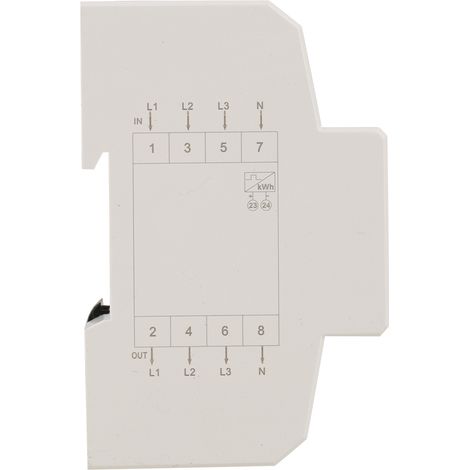 Compteur électrique triphasé 4 fils 4P sur rail DIN, numérique 3x220V, 5(30)A, 1 pièce (1/5)