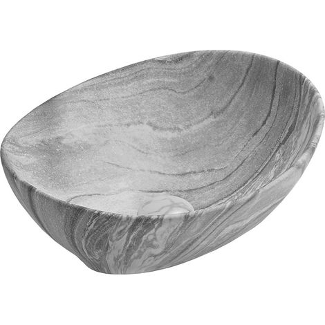 Mexen Elza lavabo de comptoir 40 x 33 cm, Gris pierre - 21014096 (1/2)