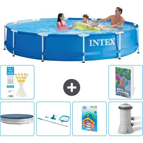 Intex Piscine Tubulaire Ronde - 366x76 cm - 7-pièces  S125 (1/5)