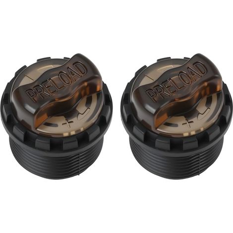 Set of 2 M26 x 1.5 bicycle front fork adjustment knobs compatible with SR Suntour CR8V V2 V3 V4 XCT V3 V4 SF18 XCE (1/2)