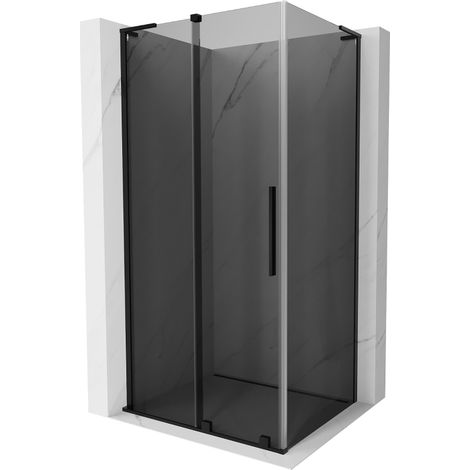 Mexen Velar L cabine de douche coulissante 90 x 110 cm, graphite, noir - 871-090-110-43-70 (1/5)