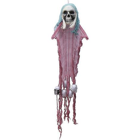 1 crâne suspendu pour décorations d'Halloween