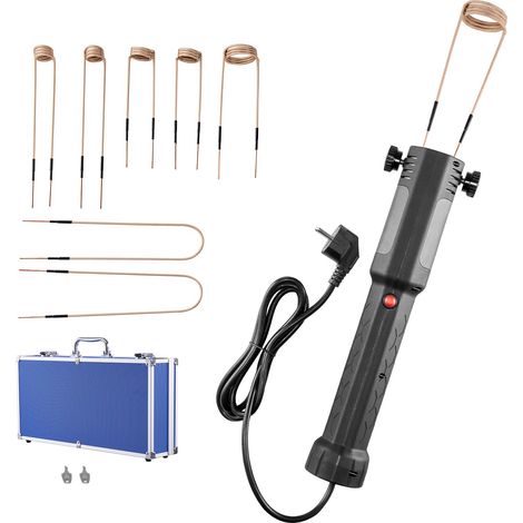 Chauffe-induction 1100W 230V, outil portatif pour retirer boulons rouillés, avec 8 bobines et coffret. Idéal pour réparation auto et atelier. (1/5)
