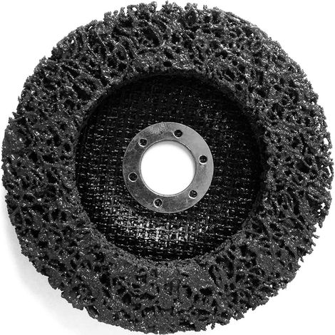 5er Set Grobreinigungsscheiben CSD, Ø 125 mm CBS für Winkelschleifer, mit Bändern, geflochtenes Nylon, schwarz