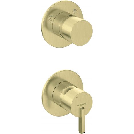 Deante Silia Unterputz-Duscharmatur in gebürstetem Gold (1/5)