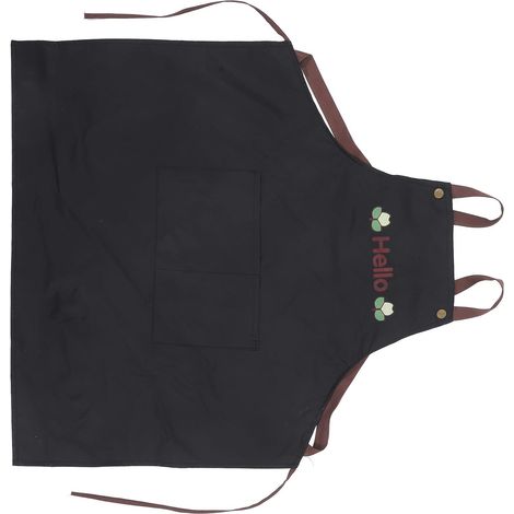 Tablier de cuisine imperméable noir haute densité résistant à l'huile (1/5)