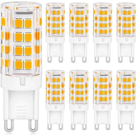 Ampoules Led G9, Blanc Chaud 5W, Ampoule G9 AC 220-240V Sans Scintillement Non Dimmable économie Lot de 8 [Classe énergétique D] (1/5)