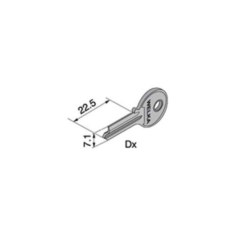 CHIAVE GREZZA 4 SPINE PICCOLE PER CILINDRO- - (502.04.00.1) - 20 pezzi WELKA