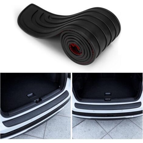 2 protezioni per paraurti auto, protezione in gomma per il bagagliaio, protezione adesiva per paraurti posteriore, compatibile con la maggior parte delle auto (90 x 7 cm) (1/4)