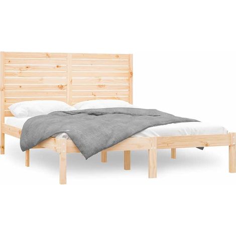 Maison Exclusive - Cadre de lit sans matelas 150x200 cm bois massif (1/5)