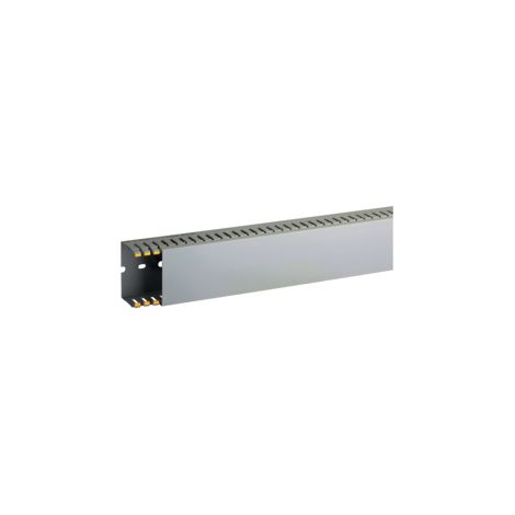 T1-EN 60x40 G Canaletta con coestruso morbido modulo 10 feritoia 4, Grigio