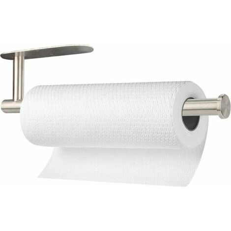 Porte Essuie Tout Acier INOX, Porte Essuie Tout Mural, Support Papier Toilette Mural, Devidoir Essuie Tout Mural avec Ou sans Trous, 32,5 CM/12,79 Pouces (Argent) (1/5)