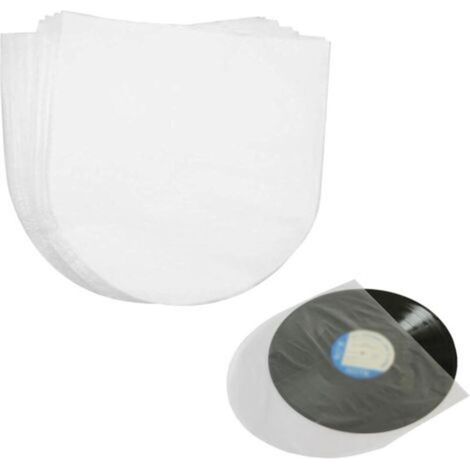 Pochettes pour Disques Vinyles, Pochette Vinyle, Pochettes Intérieures Disque Vinyle, Pochette Antistatique Vinyle, Semi-Transparentes Pochette De Disque, Pour un Disque de 12 Pouces, Paquet de 50 (1/5)