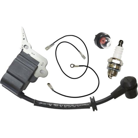 Zündspule, Zündkerze, Primerpumpe für 2500 25cc Kettensägen für Berlan, Fuxtec, Gardech, Plantiflex, Roxon, Scion, Silex, Timberpro, Timbertech, Varan, Viron, AL-KO 2625TSB, 2625T, HEL25