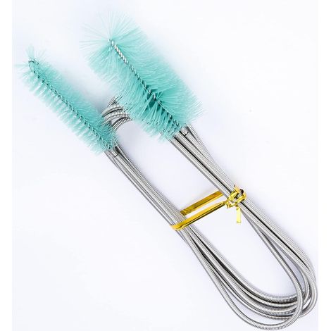 Brosse de Nettoyage pour Aquarium, 155 cm Flexible à Double Extrémité en Acier Inoxydable Brosse Aquarium Accessoires pour Aquarium Cuisine à la Maison (1/5)