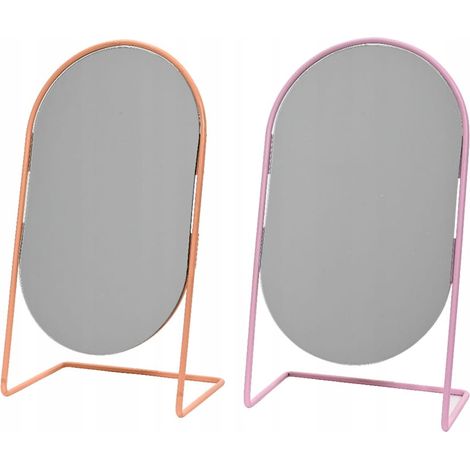 Miroir cosmétique minimaliste 15,2 x 26 cm avec bordure en métal