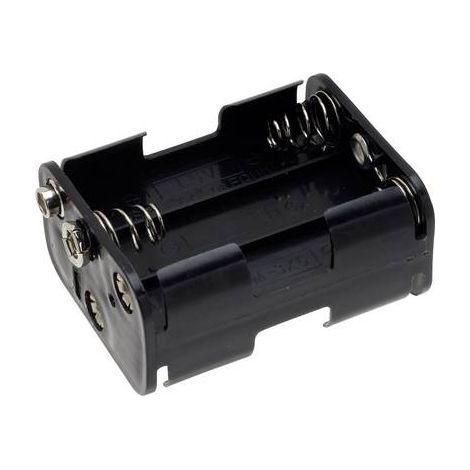 TRU COMPONENTS BH-363-1B Support de pile 6x LR6 (AA) raccordement par empreinte pile 9V (1/2)