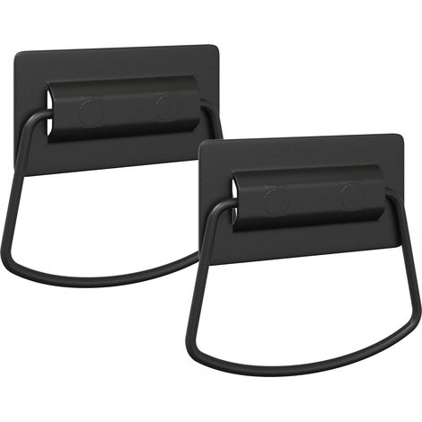 Cabinet Handles 2 pcs Black 85 x 45 mm Metal vidaXL