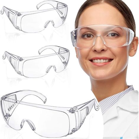 CSPARKV 5PCS Protective Glasses Safety Goggles Work Safety Glasses Anti-fog For Workplaces Construction DIY Lab Welding Chemistry (1/5)