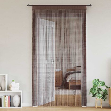 Maison Exclusive - Fadenvorhänge 2 Stk. 100 x 250 cm Braun