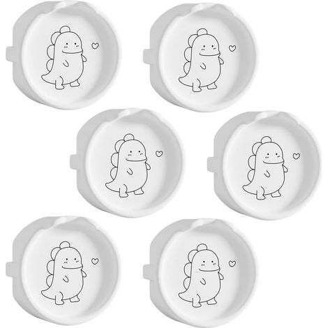 CCYKXALot de 6 protection prise bebe prises de type F, boîte en silicone, couvercle décoratif/coque de protection contre la poussière, cache-prises