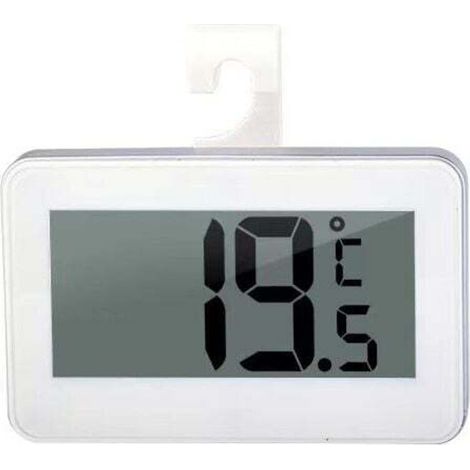Thermomètre Numérique Mini pour Réfrigérateur, Thermomètre étanche pour Congélateur avec Crochet, Écran Acl Facile À Lire, Idéal pour Maison et Bureau (-20 À 60°C) Blanc (1/4)
