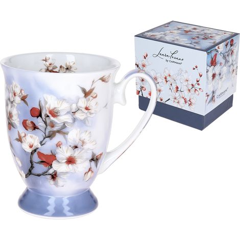 Tazza Royal L. Lozano, in ceramica decorata con motivi floreali e carmani, 300 ml, ideale come regalo. (1/3)