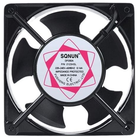 ALLIANDISVentilateur axial pour boîte de cheminée Insérable Haute température Pales en métal Silencieux Universel 120 x 120 x 38 mm (1/5)